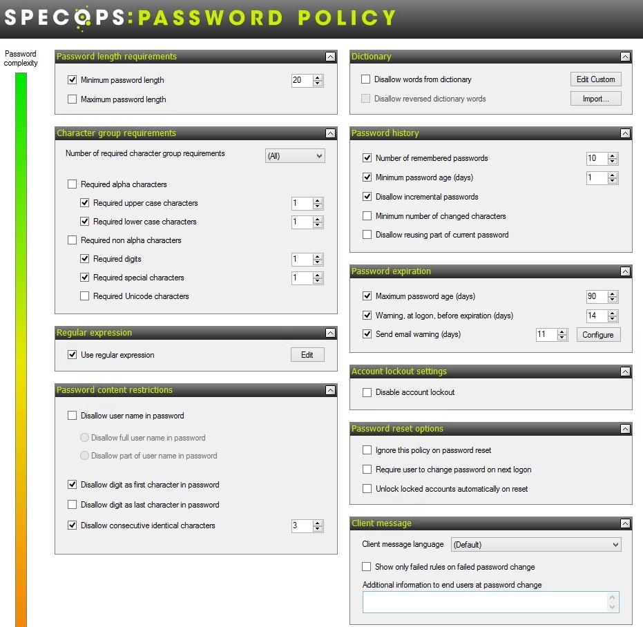 Specops Password Policy