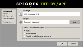 Specops Deploy Screenshot