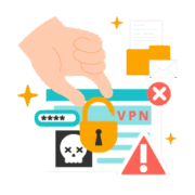 Icon der Analyse, ob die Passwörter für VPN-Zugägne sicher sind.